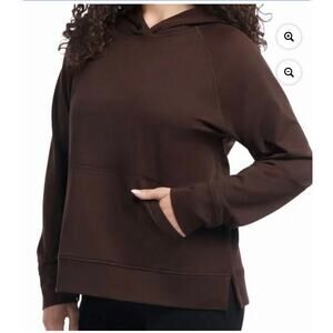 NWT Danskin women’s performance hoodie espresso heather kangaroo pockets